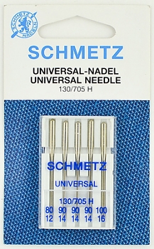 Иглы для швейных машин Schmetz для кожи  №80-100 по 5шт.