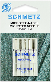 Иглы для швейных машин Schmetz №80 для микротекстиля