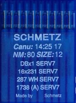 Иглы для промышленных машин Schmetz DBx1 SERV7 №80