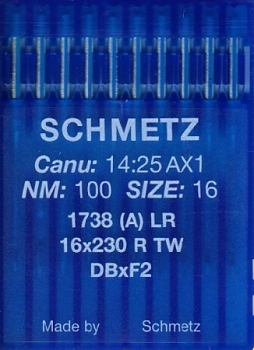 Иглы для промышленных машин Schmetz DBxF2 №100