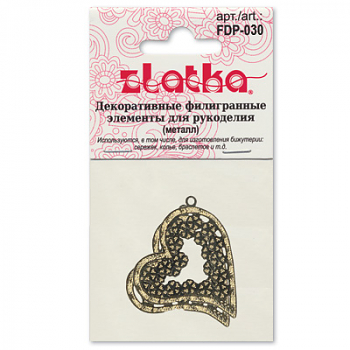 Филигранные элементы Zlatka FDP-030 цвет античной бронзы